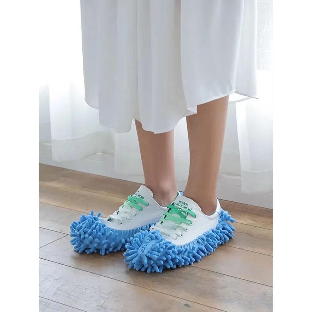 Chenille Mop Slippers Floor Cleaning Foot Covers 2Pack 4