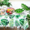 Jungle Palm Leaf Waterproof Birthday Party Table Cloth 0