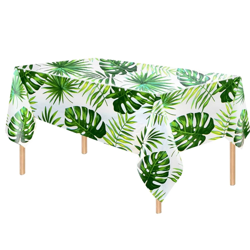 Jungle Palm Leaf Waterproof Birthday Party Table Cloth 6