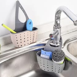 adjustable hanging sink drain basket storage holder for kitchen accessories