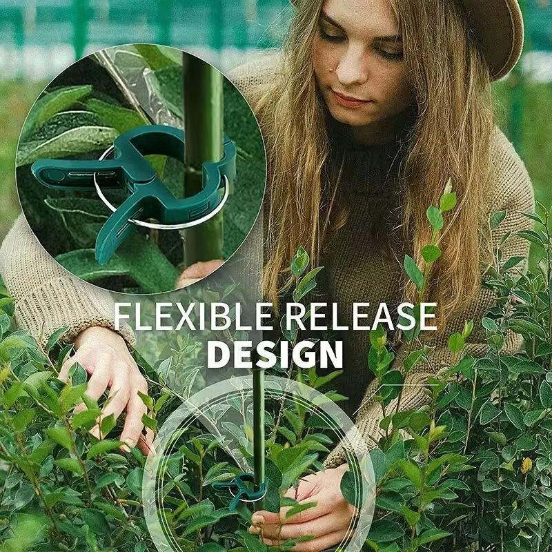 Reusable Plant Support Clips For Vines And Tomatoes Greenhouse Bracket Garden Trellis Clips 5