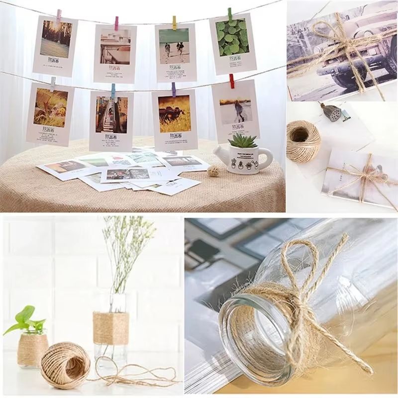 Natural Jute Twine Rope Cord For Crafts DIY Wedding And Home Decoration 2