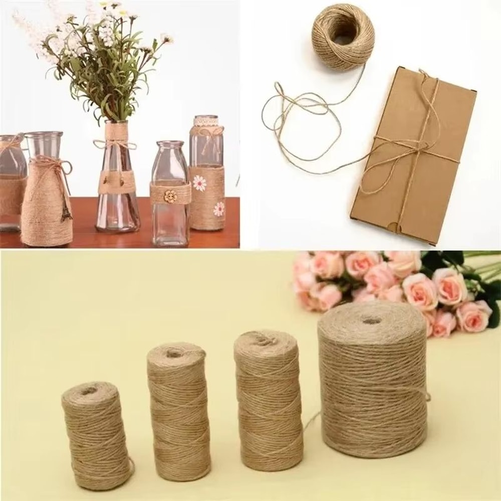 Natural Jute Twine Rope Cord For Crafts DIY Wedding And Home Decoration 5