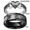 Stainless Steel Celtic Dragon And Heart Zircon Couple Ring Set For Men And Women 0