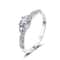 Sterling Silver Amethyst And Zirconia Temperament Ring For Women 0