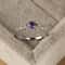 Sterling Silver Amethyst And Zirconia Temperament Ring For Women 1