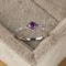 Sterling Silver Amethyst And Zirconia Temperament Ring For Women 1