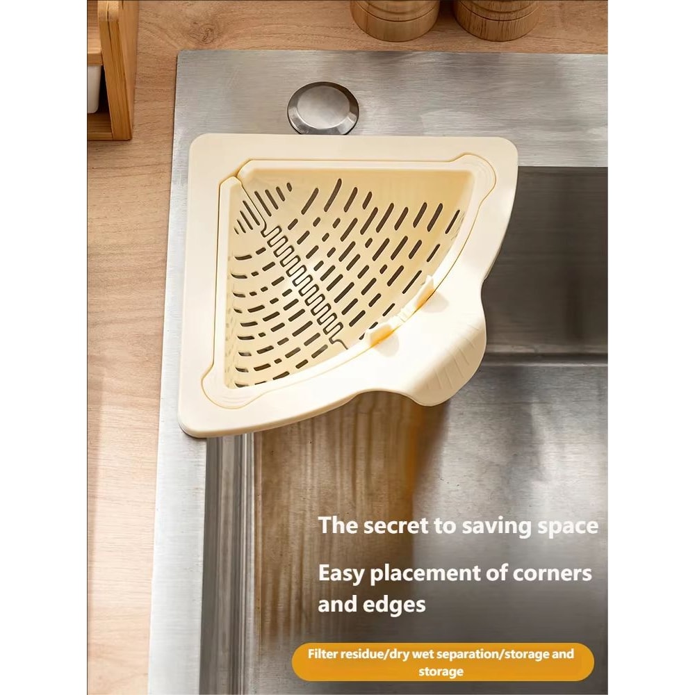Suction Cup Corner Sink Strainer Basket For Kitchen Storage And Drain Protection 2