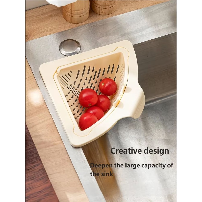 Suction Cup Corner Sink Strainer Basket For Kitchen Storage And Drain Protection 4