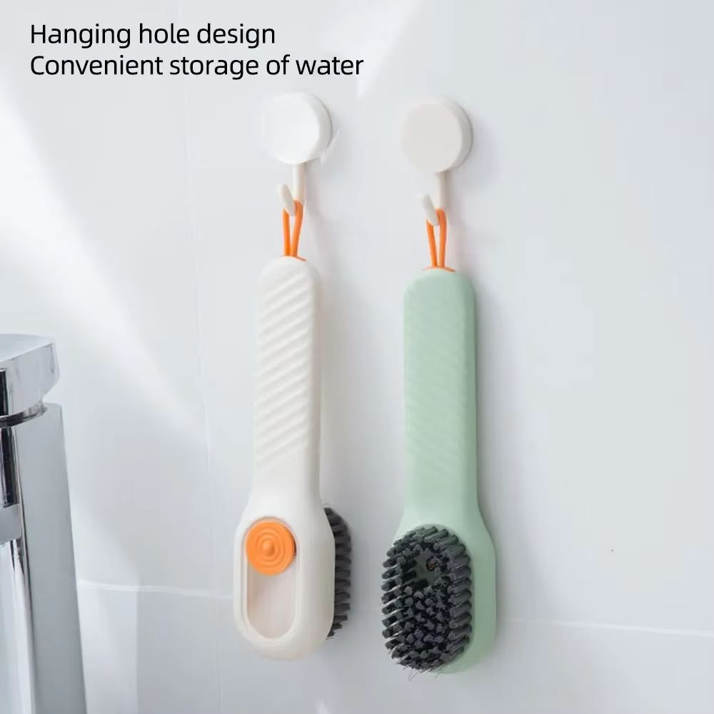 Multifunction LongHandle Shoe Cleaning Brush With Soft Bristles And Automatic Liquid Dispenser 5