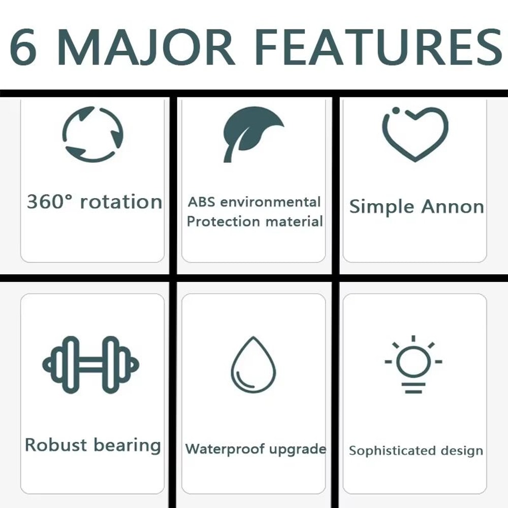 Adjustable 360 Shower Head Holder Bracket With Strong Adhesive Mount 5