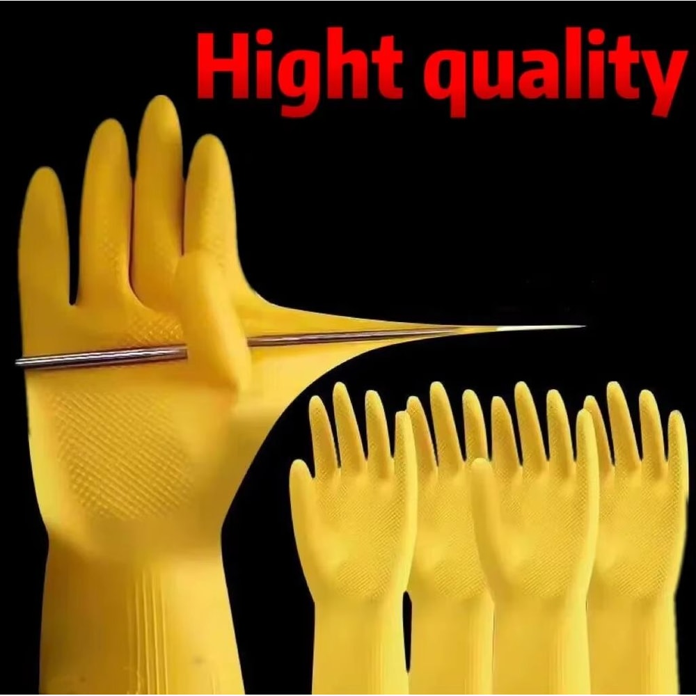 Premium Latex Waterproof Household Cleaning Gloves For Kitchen And Home 0