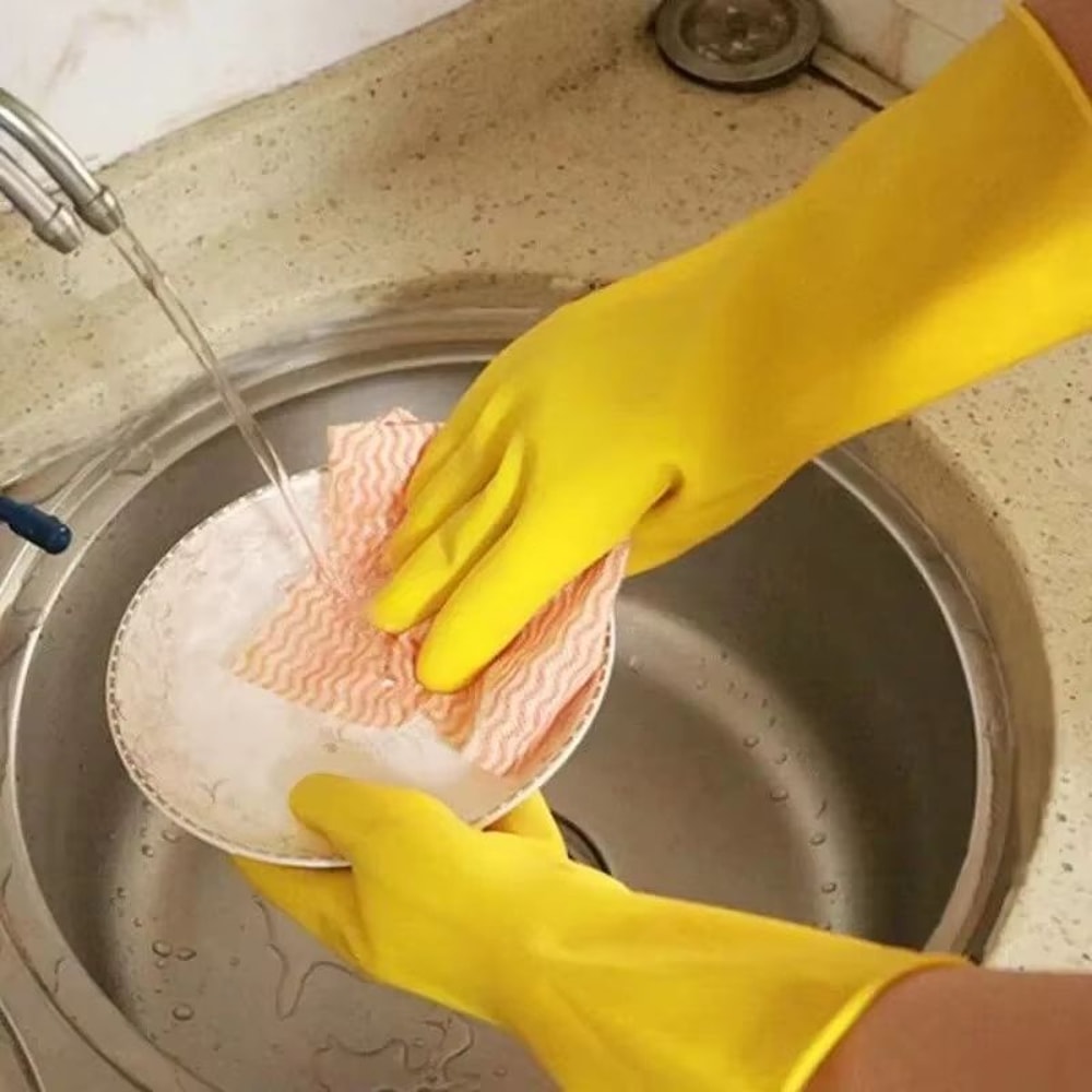 Premium Latex Waterproof Household Cleaning Gloves For Kitchen And Home 1