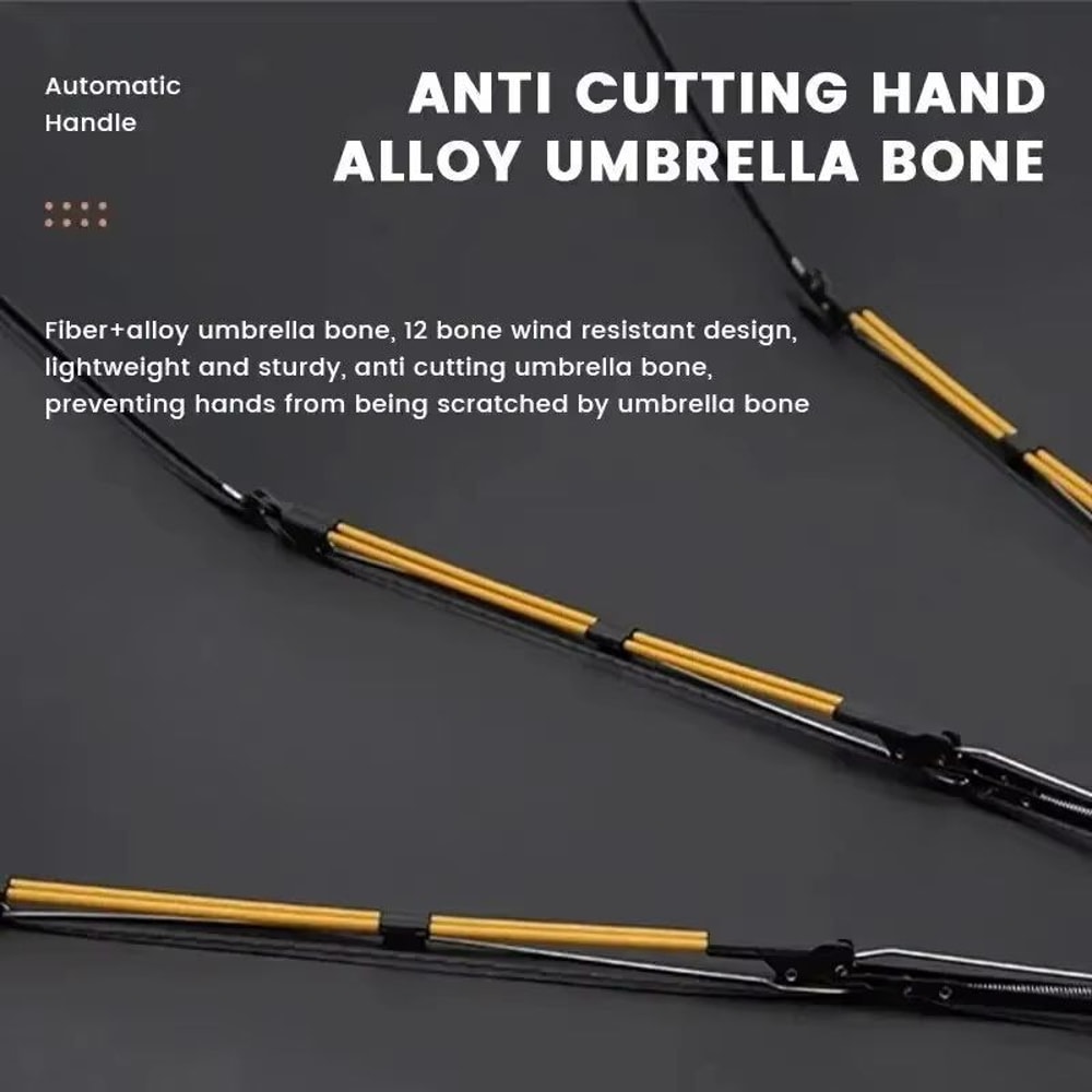 12Bone Fully Automatic UVResistant Folding Travel Umbrella 2