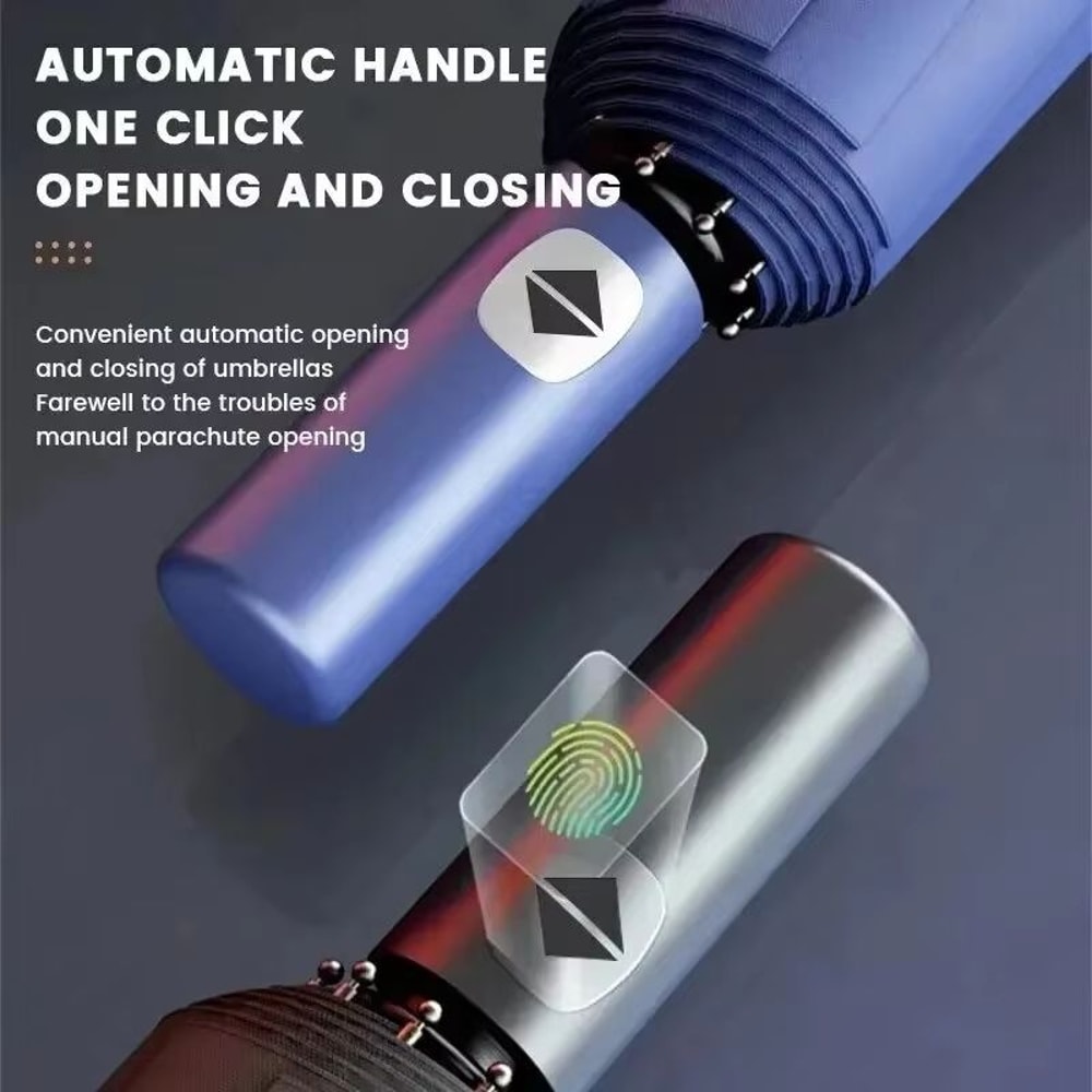 12Bone Fully Automatic UVResistant Folding Travel Umbrella 5