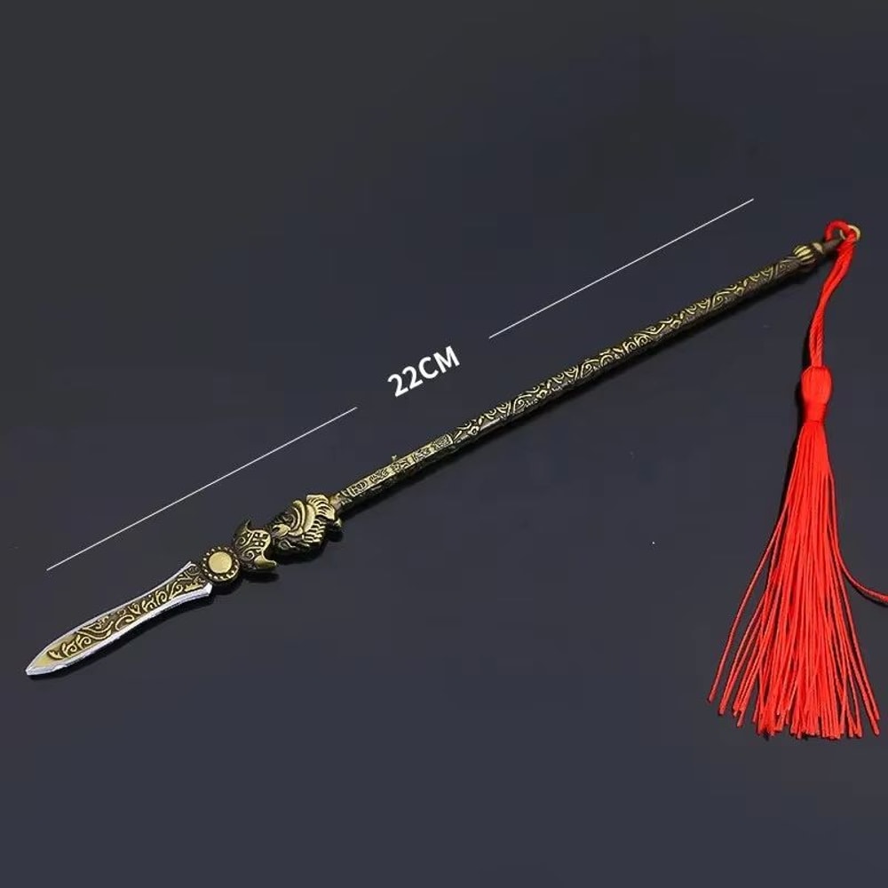 Tiger Head Full Metal Golden Spear Replica Miniature Display Ornament 866in 3