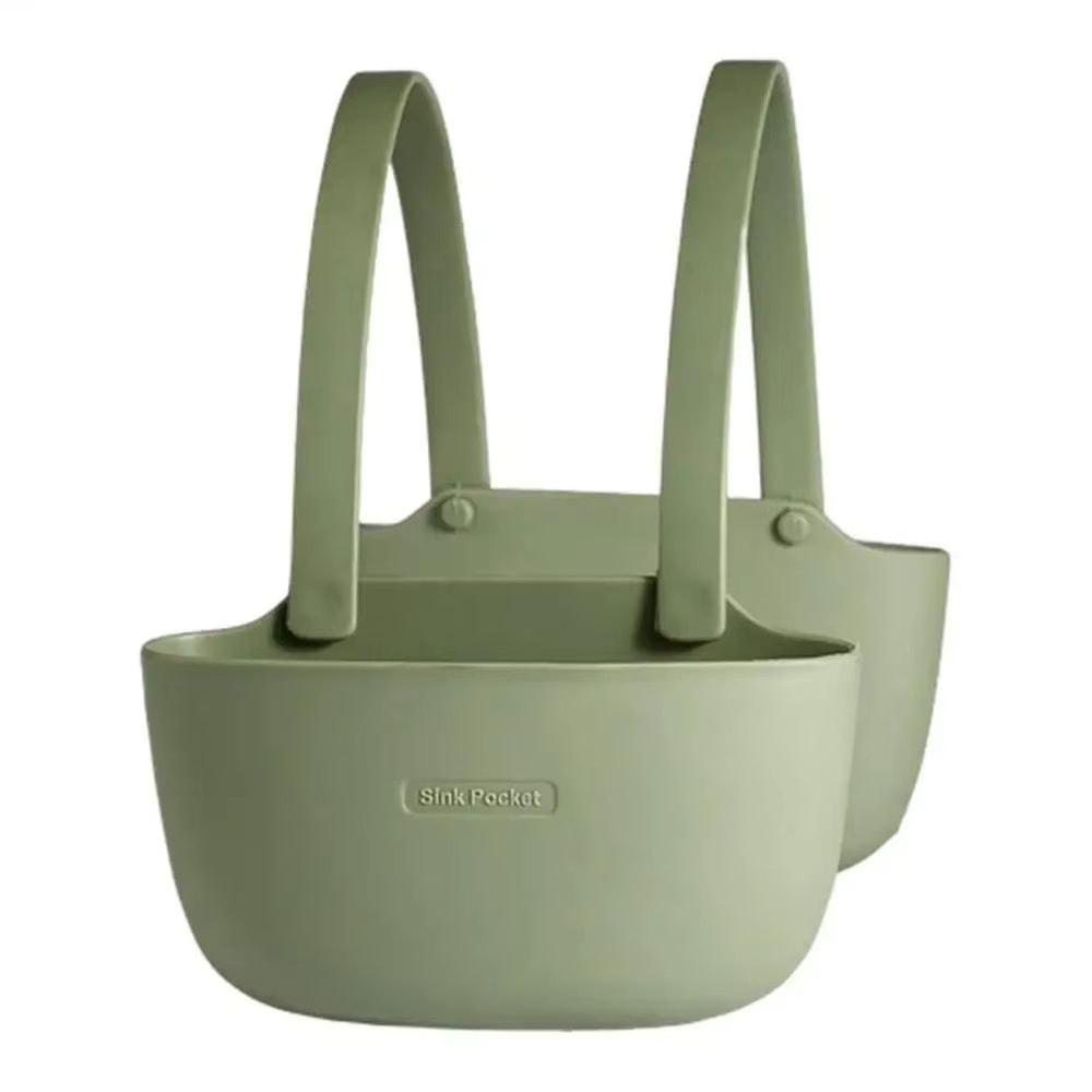 Kitchen Sink Sponge And Soap Holder Drain Basket Organizer 9