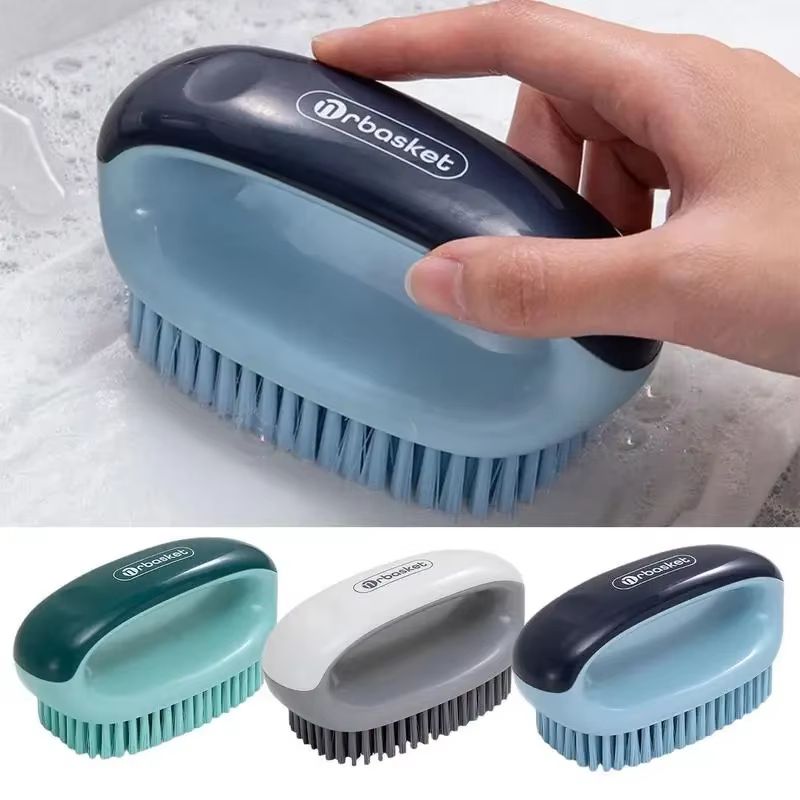 Soft Bristle AntiSlip Shoe And Laundry Cleaning Brush With Hangable Handle 1