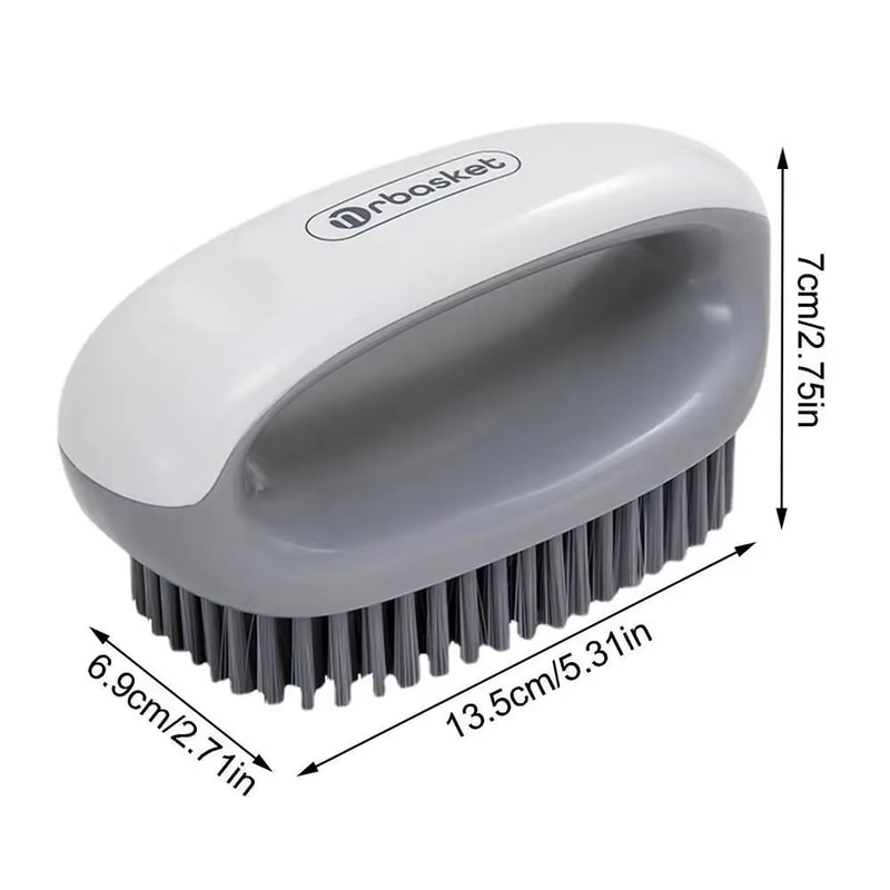 Soft Bristle AntiSlip Shoe And Laundry Cleaning Brush With Hangable Handle 8