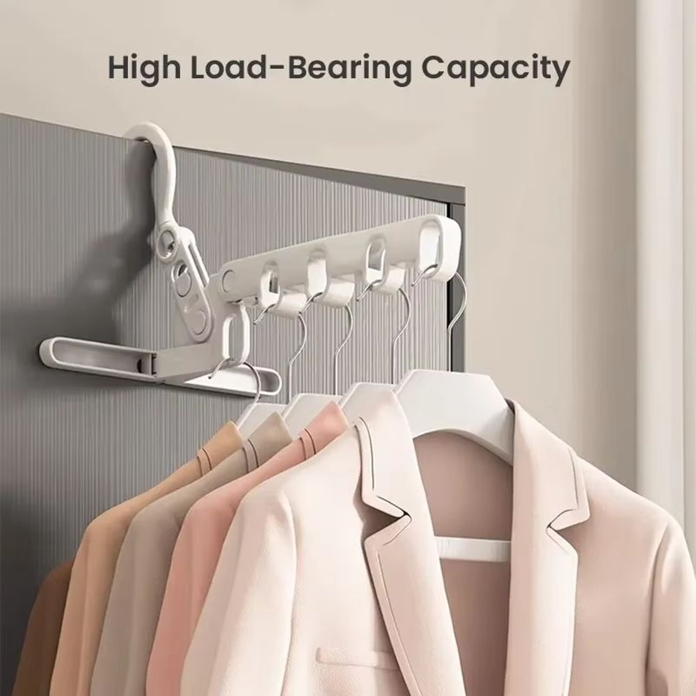 Portable Travel Hanger With 5 Hole Folding Clothes Drying Rack 1
