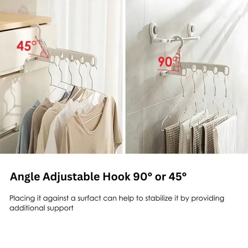 Portable Travel Hanger With 5 Hole Folding Clothes Drying Rack 5