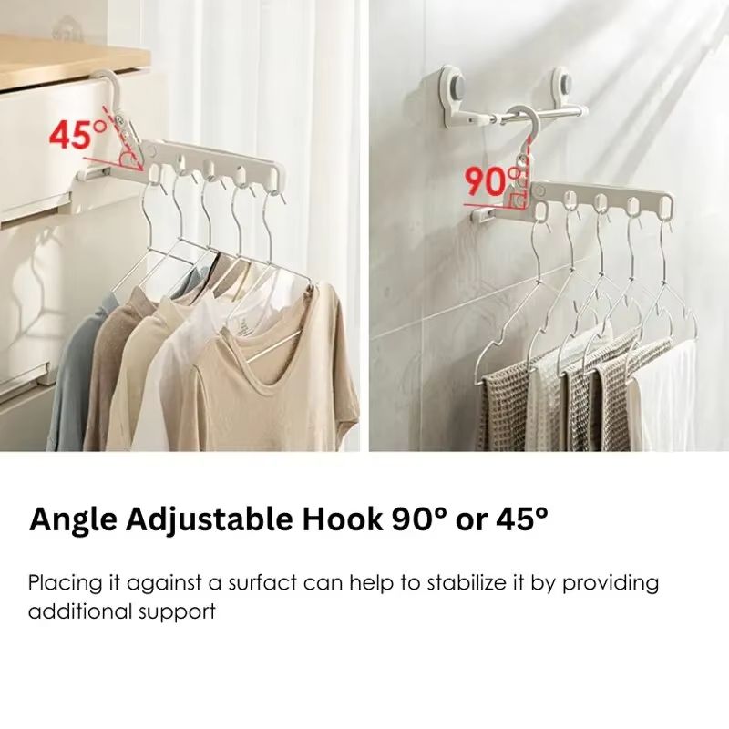 Portable Travel Hanger With 5 Hole Folding Clothes Drying Rack 5