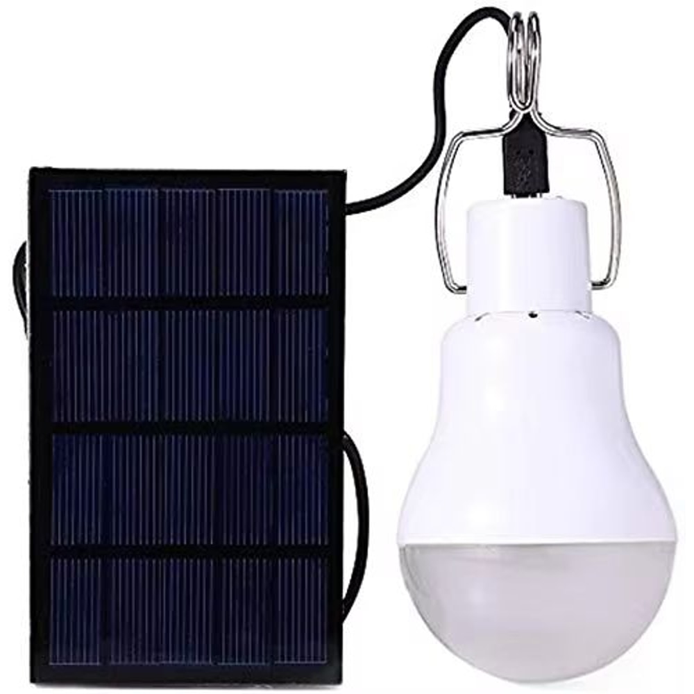 Solar Rechargeable Light Bulb With USB 5V Charging And Hanging Hook 7
