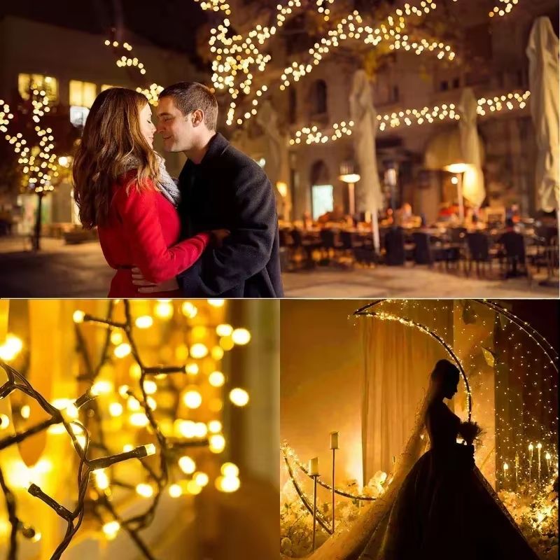 Solar String Lights Outdoor 8 Mode Twinkle Fairy Lights With Waterproof Solar Power 3