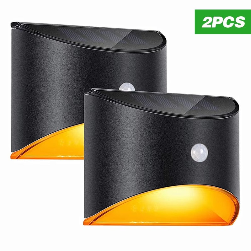 Solar Motion Sensor LED Step Wall Light For Outdoor Pathways And Gardens 7