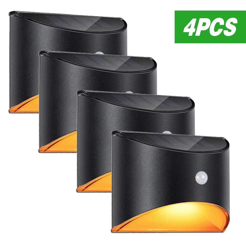 Solar Motion Sensor LED Step Wall Light For Outdoor Pathways And Gardens 8