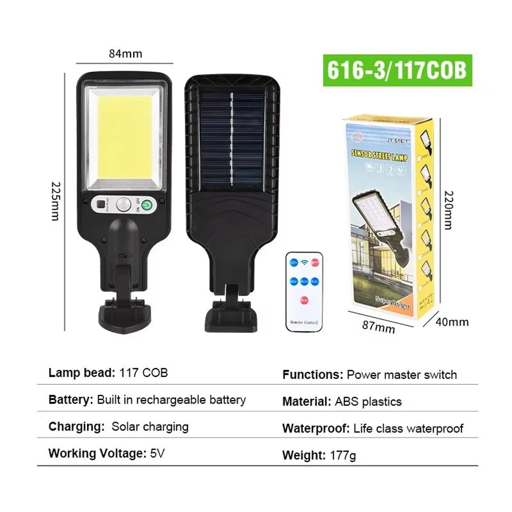 Outdoor Solar Motion Sensor LED Wall Light For Pathway Fence Garden 7