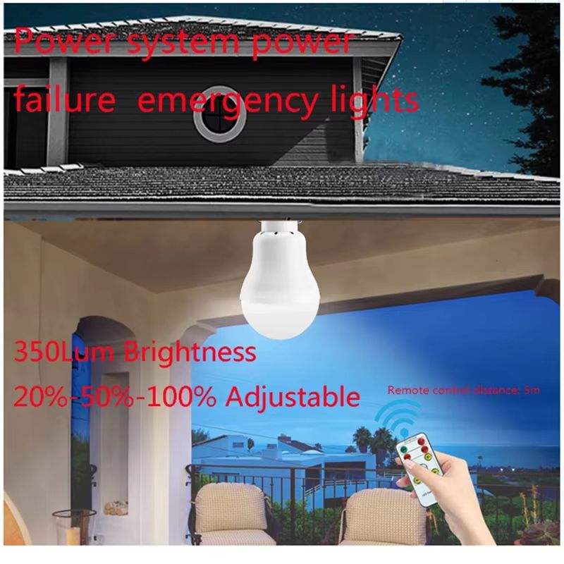 USBSolar Rechargeable Portable Emergency LED Bulb For Camping Hiking Garden Outdoor 4