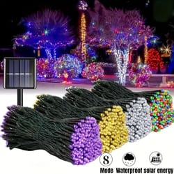 solar led starry sky string lights with 8 lighting modes for outdoor garden yard party