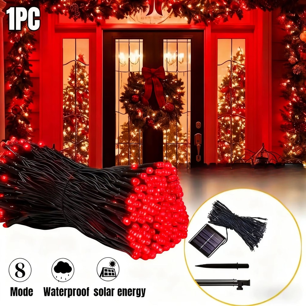 Solar LED Starry Sky String Lights With 8 Lighting Modes For Outdoor Garden Yard Party 9