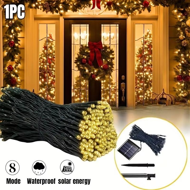 Solar LED Starry Sky String Lights With 8 Lighting Modes For Outdoor Garden Yard Party 6