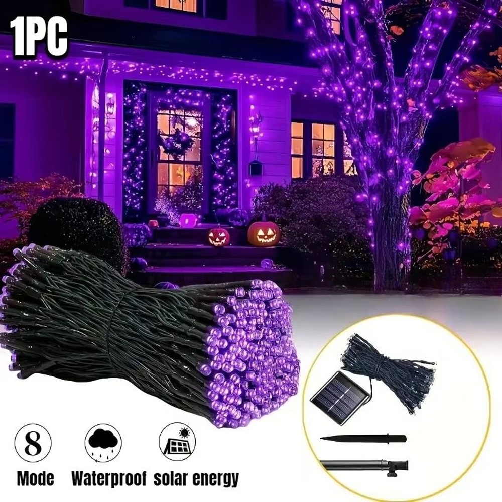 Solar LED Starry Sky String Lights With 8 Lighting Modes For Outdoor Garden Yard Party 7