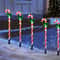 5Pack Solar Christmas Candy Cane Pathway Lights Outdoor Waterproof Holiday Lawn Decorations 0