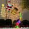Solar Santa Claus Kettle Lawn Lights Outdoor Christmas Yard Decor Waterproof Night Lamp 3