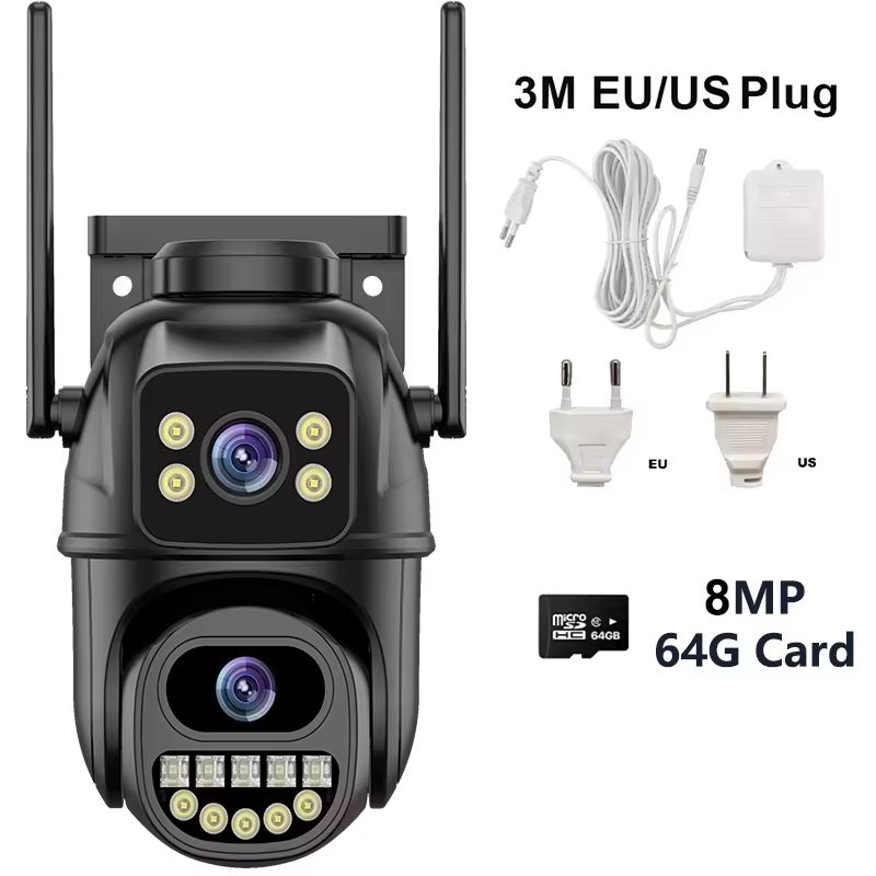 4K 8MP DualLens Outdoor WiFi Security Camera With 5X Zoom And Dual Screen Surveillance 12