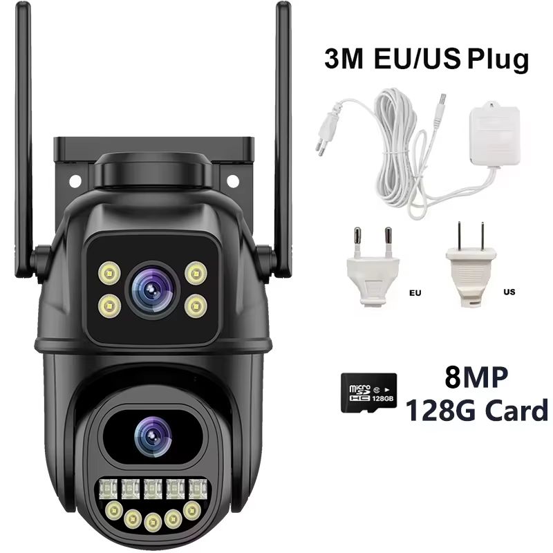 4K 8MP DualLens Outdoor WiFi Security Camera With 5X Zoom And Dual Screen Surveillance 13