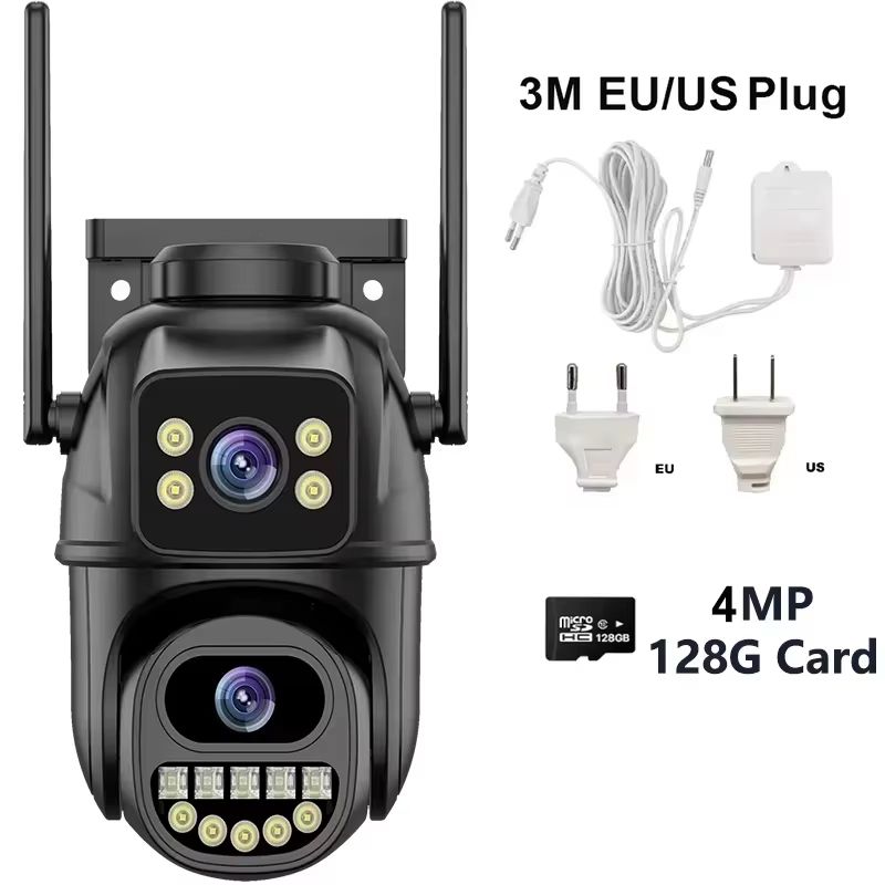 4K 8MP DualLens Outdoor WiFi Security Camera With 5X Zoom And Dual Screen Surveillance 8