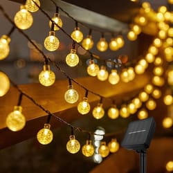 outdoor solar bubble ball led string lights waterproof garden yard party decor