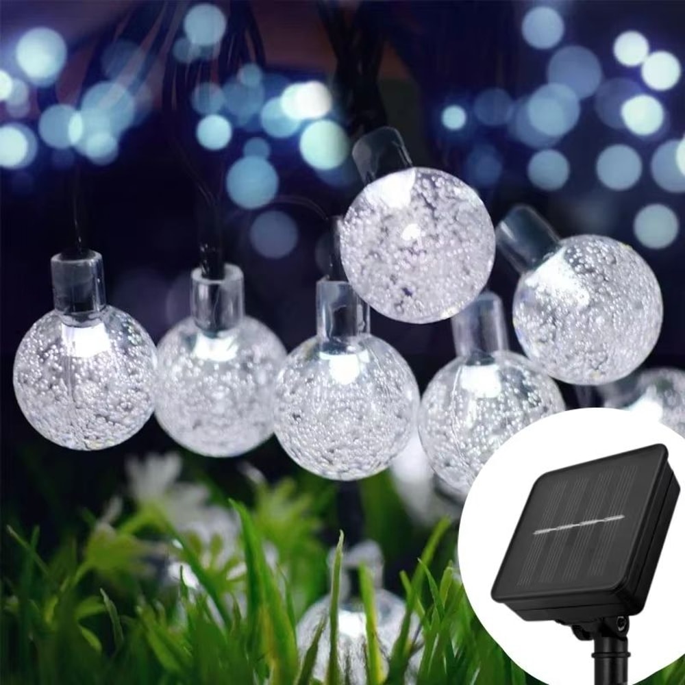 Outdoor Solar Bubble Ball LED String Lights Waterproof Garden Yard Party Decor 8