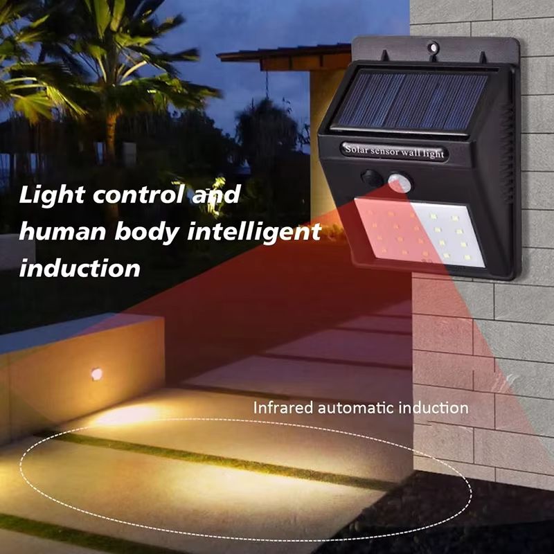 30 LED Solar Motion Sensor Wall Light IP65 Waterproof Outdoor Security LED Lamp 2