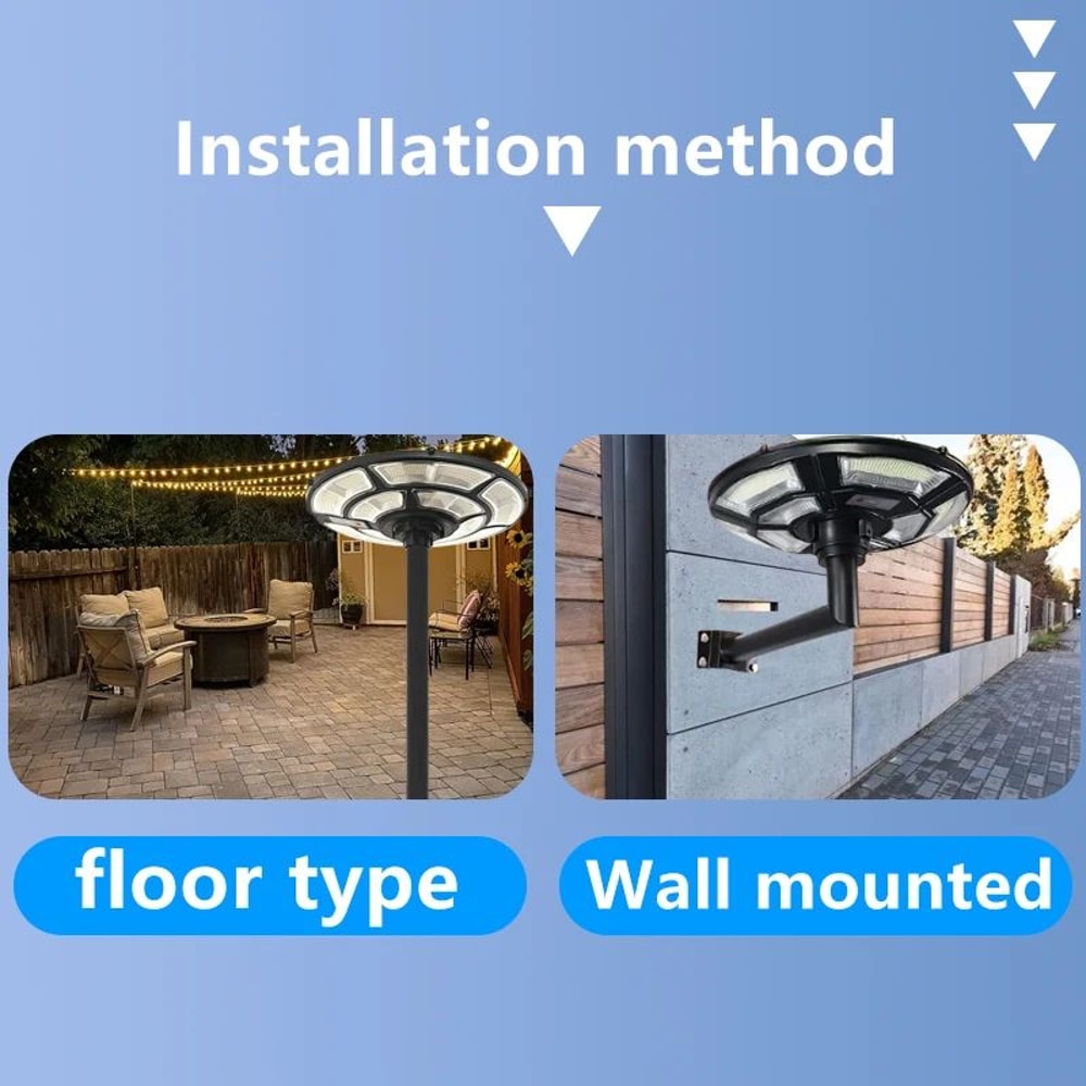 Solar UFO Outdoor Motion Sensor Street Lamp With Remote Waterproof LED Garden Light 3