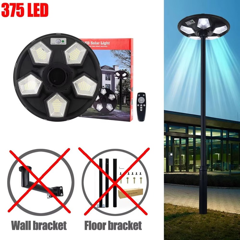 Solar UFO Outdoor Motion Sensor Street Lamp With Remote Waterproof LED Garden Light 9