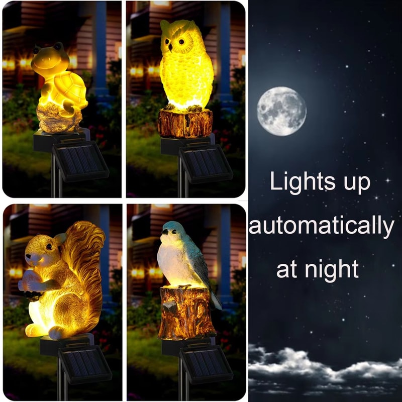 Solar Decorative Animal Garden Lights Waterproof Outdoor Figurine Lawn Lights 1
