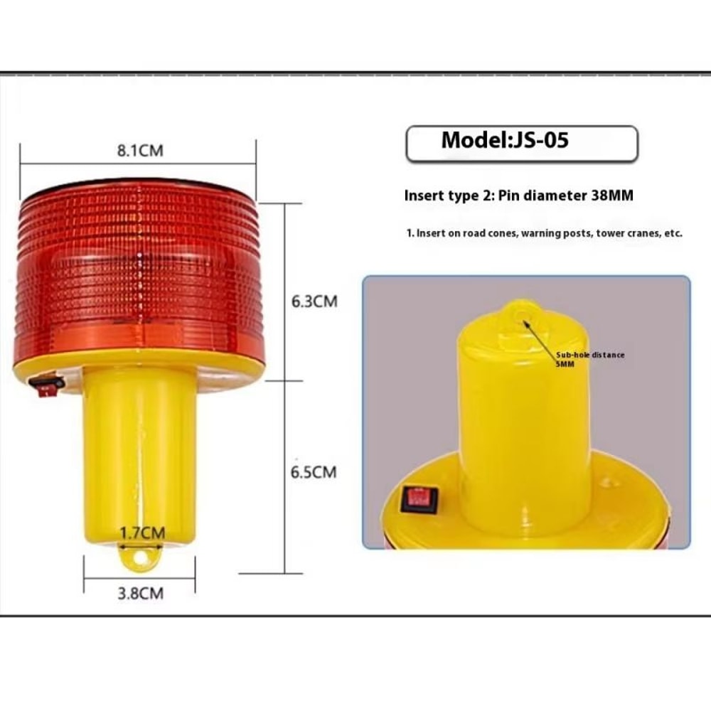 Solar LED Traffic Warning And Crane Safety Beacon Light With Emergency Flashing Lamp 9