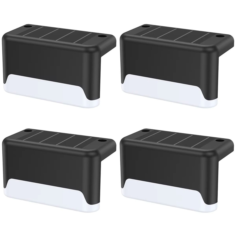 Solar Warm White Super Bright Outdoor Step And Fence LED Lights IP65 Waterproof Garden Patio Wall L 7