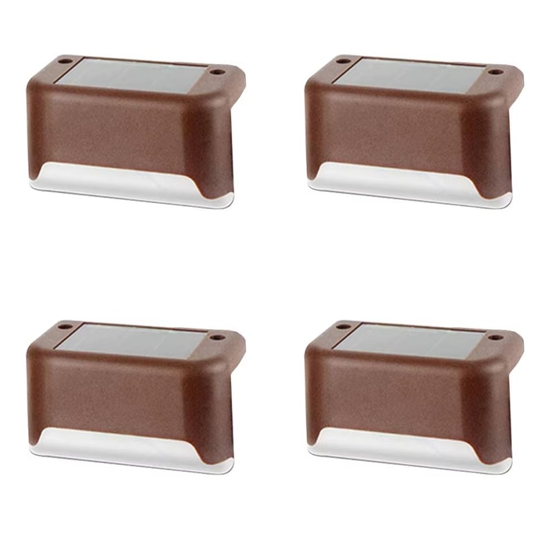 Solar Warm White Super Bright Outdoor Step And Fence LED Lights IP65 Waterproof Garden Patio Wall L 8